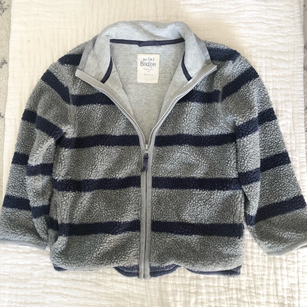Mini boden fleece zip up
